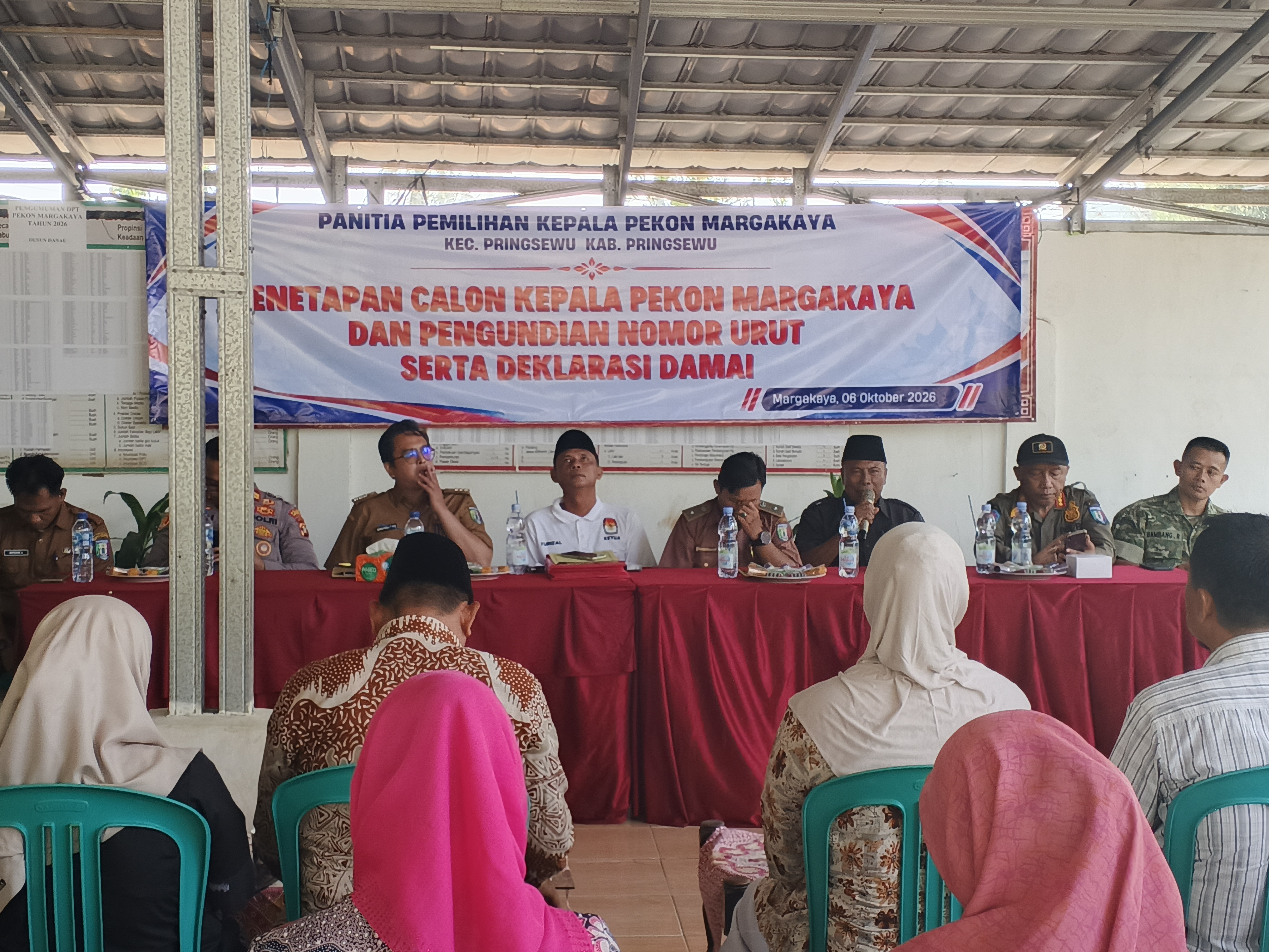 Penentapan dan Pengundian Nomor Urut Calon Kepala Pekon Margakaya