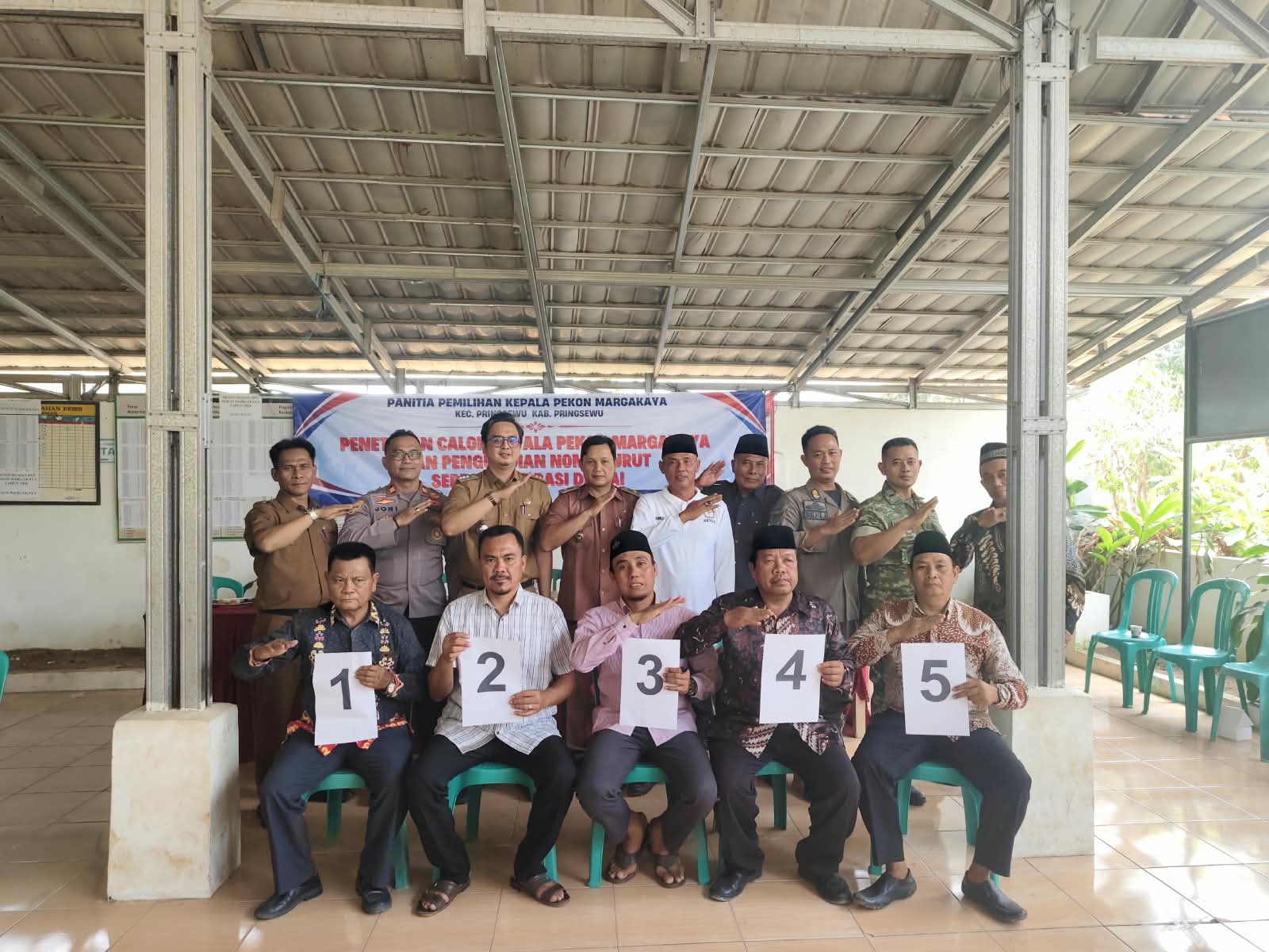 Penentapan dan Pengundian Nomor Urut Calon Kepala Pekon Margakaya
