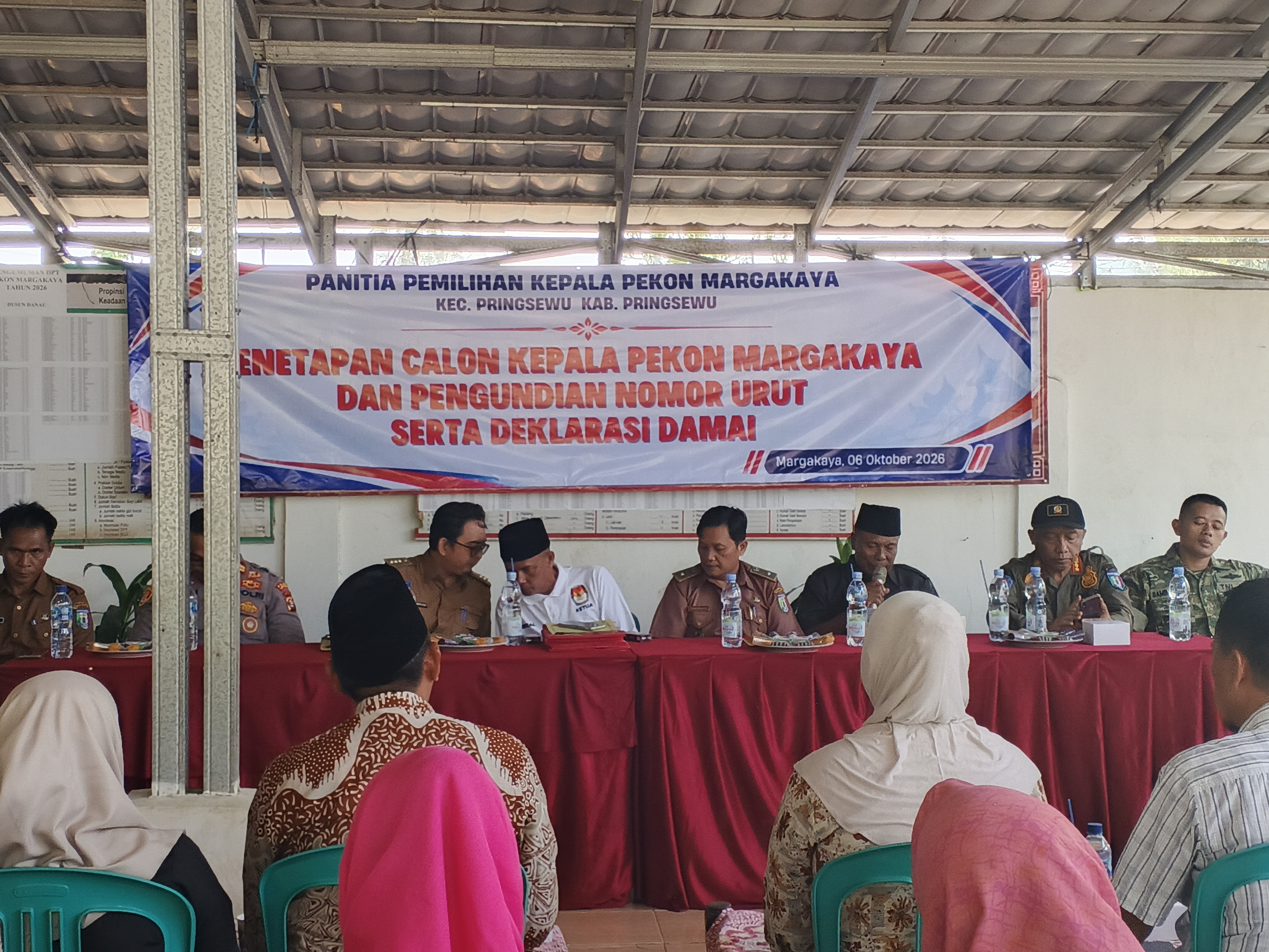 Penentapan dan Pengundian Nomor Urut Calon Kepala Pekon Margakaya